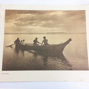 Homeward Landscape Vintage Book Lithograph